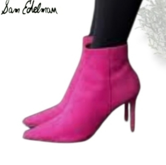 Sam Edelman Hot Pink High Heel Ankle Boot Ulyssa Ulissa Bootie Shoe Women 7 - Picture 11 of 11